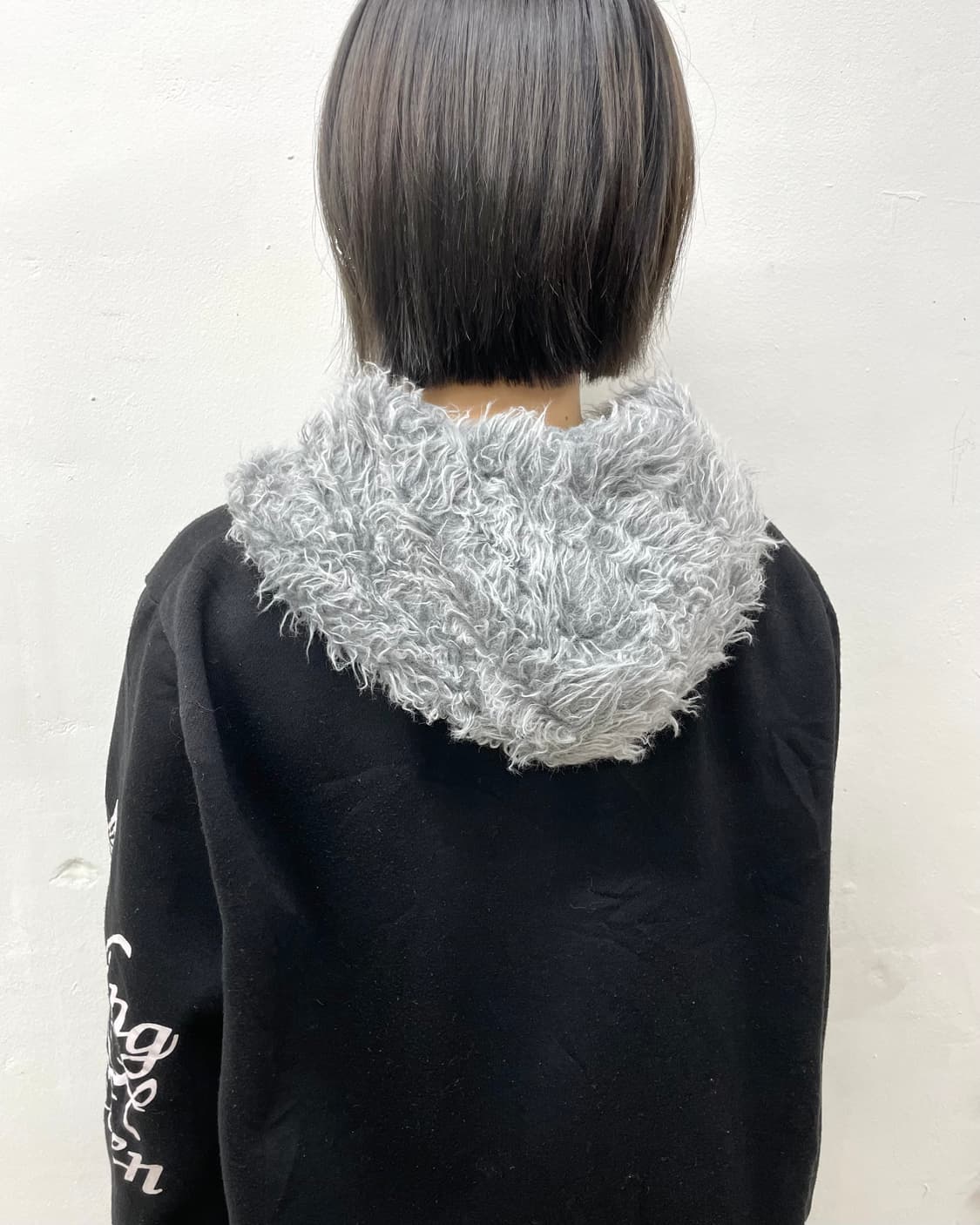Gray Hood Fur Black Hood Zip-Up  상품이미지4