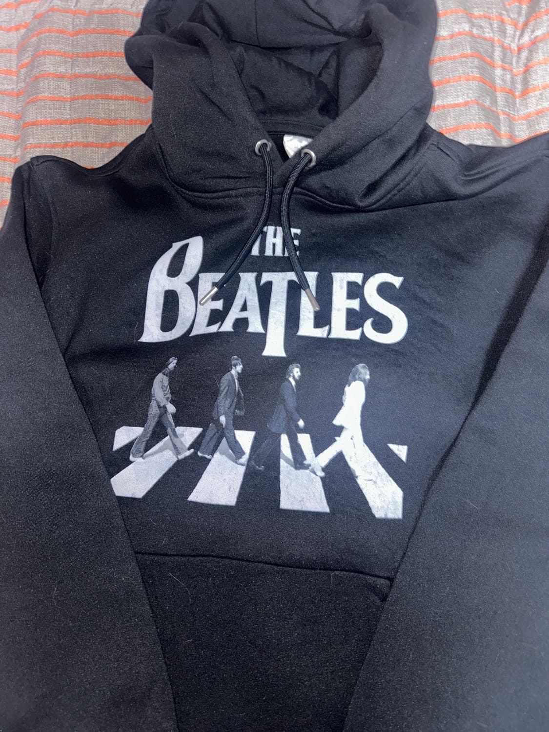 펑크 빈티지 존 레논 비틀즈 애비로드 블랙 후드티 상품이미지2