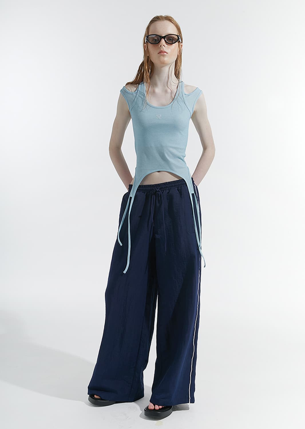 SAYSRA MASH LAYERED SLEEVELESS, SKY BLUE 상품이미지6