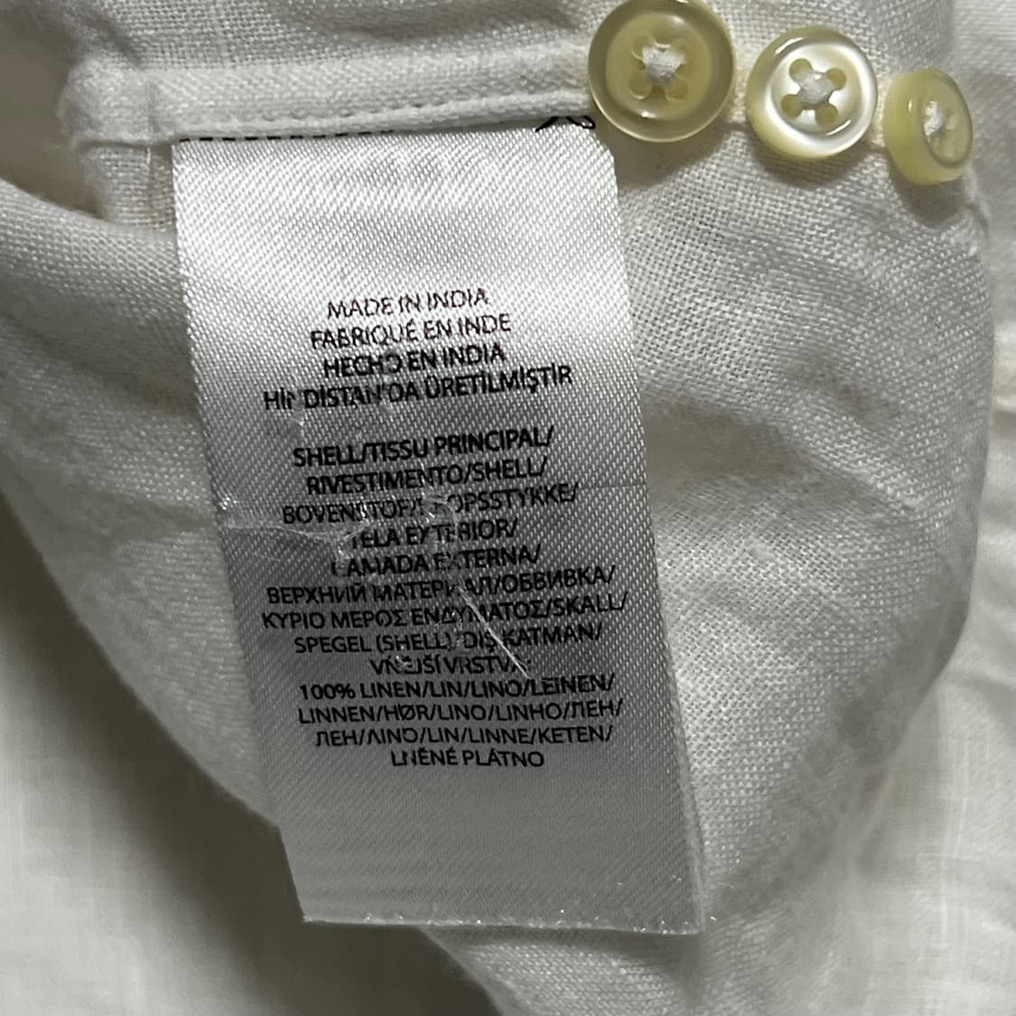 L 폴로랄프로렌 화이트 린넨 셔츠 상품이미지4