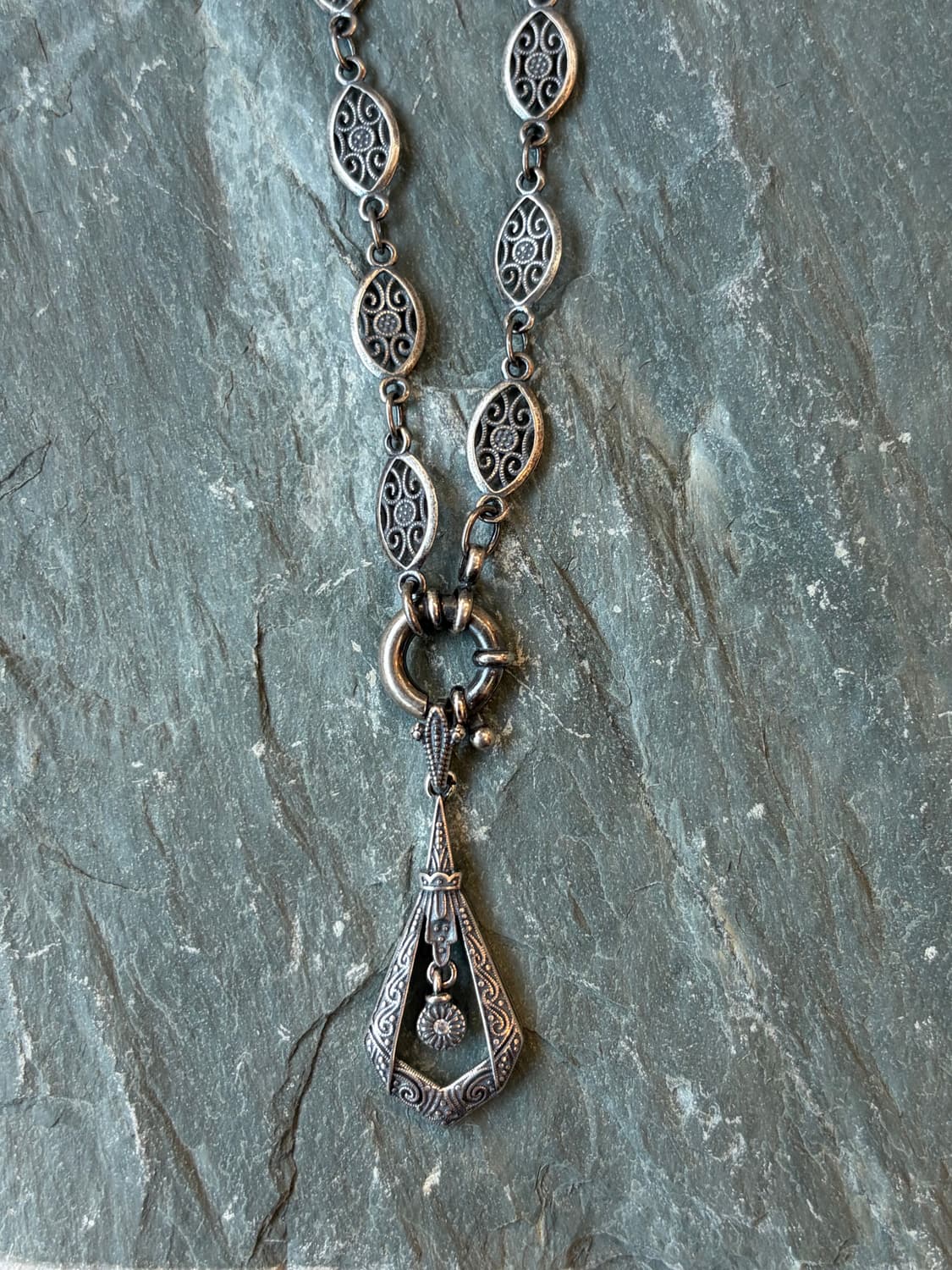 오리엔탈 드롭 실버 네크리스 상품이미지2