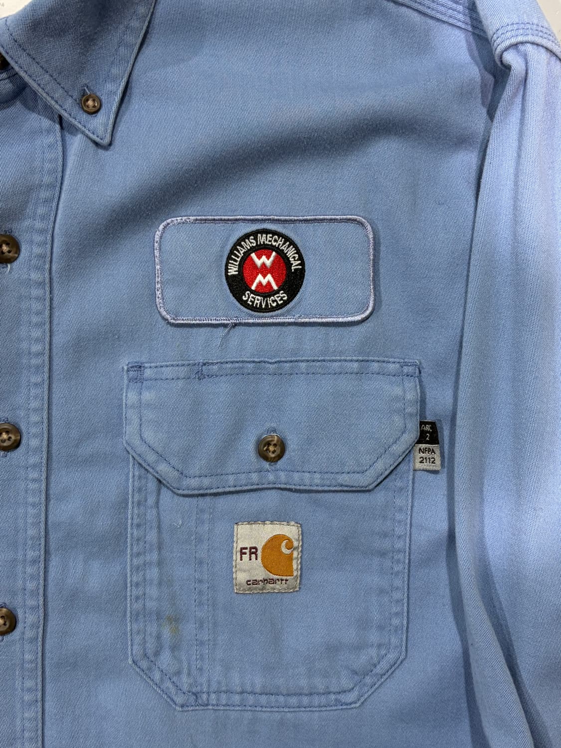 빈티지 칼하트(Carhartt) FR라인 스카이블루 워크셔츠 상품이미지6