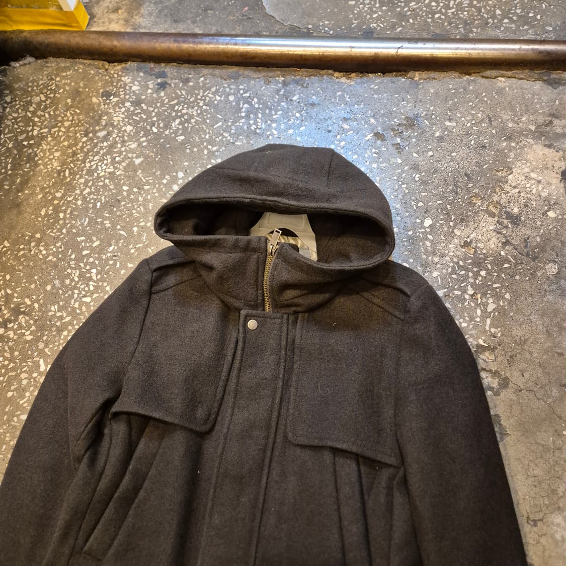 100 헤지스 진카키 울 후드자켓 상품이미지7