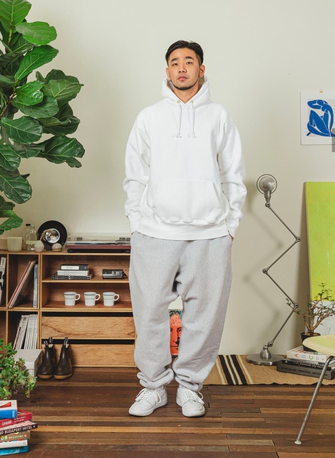 새제품급 L) 캠버 크로스니트 스웻 팬츠 헤더그레이 상품이미지3