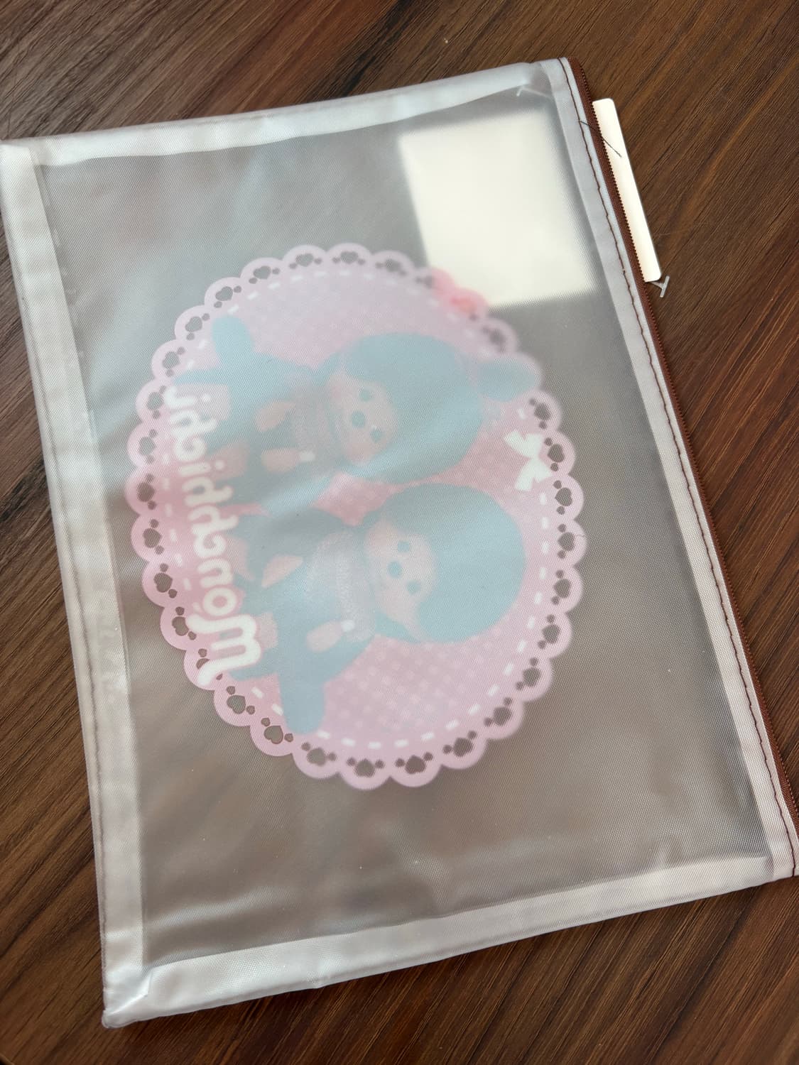 몬치치 투명 사각 파우치(대형) 상품이미지2