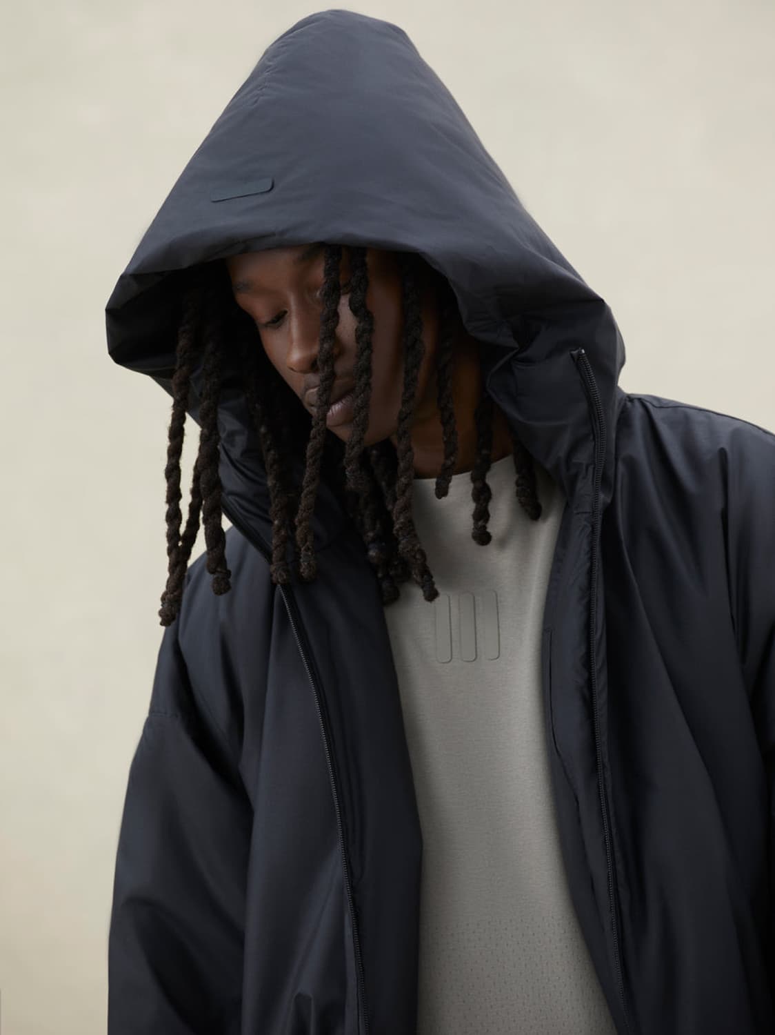 피어오브갓 아디다스 애슬레틱 푸퍼 자켓 블랙 상품이미지5