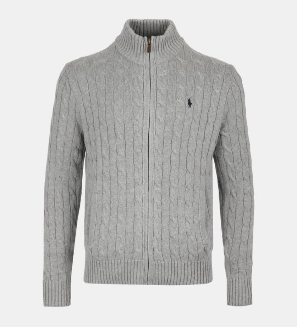 폴로 꽈배기 니트 풀집업(M) 상품이미지3