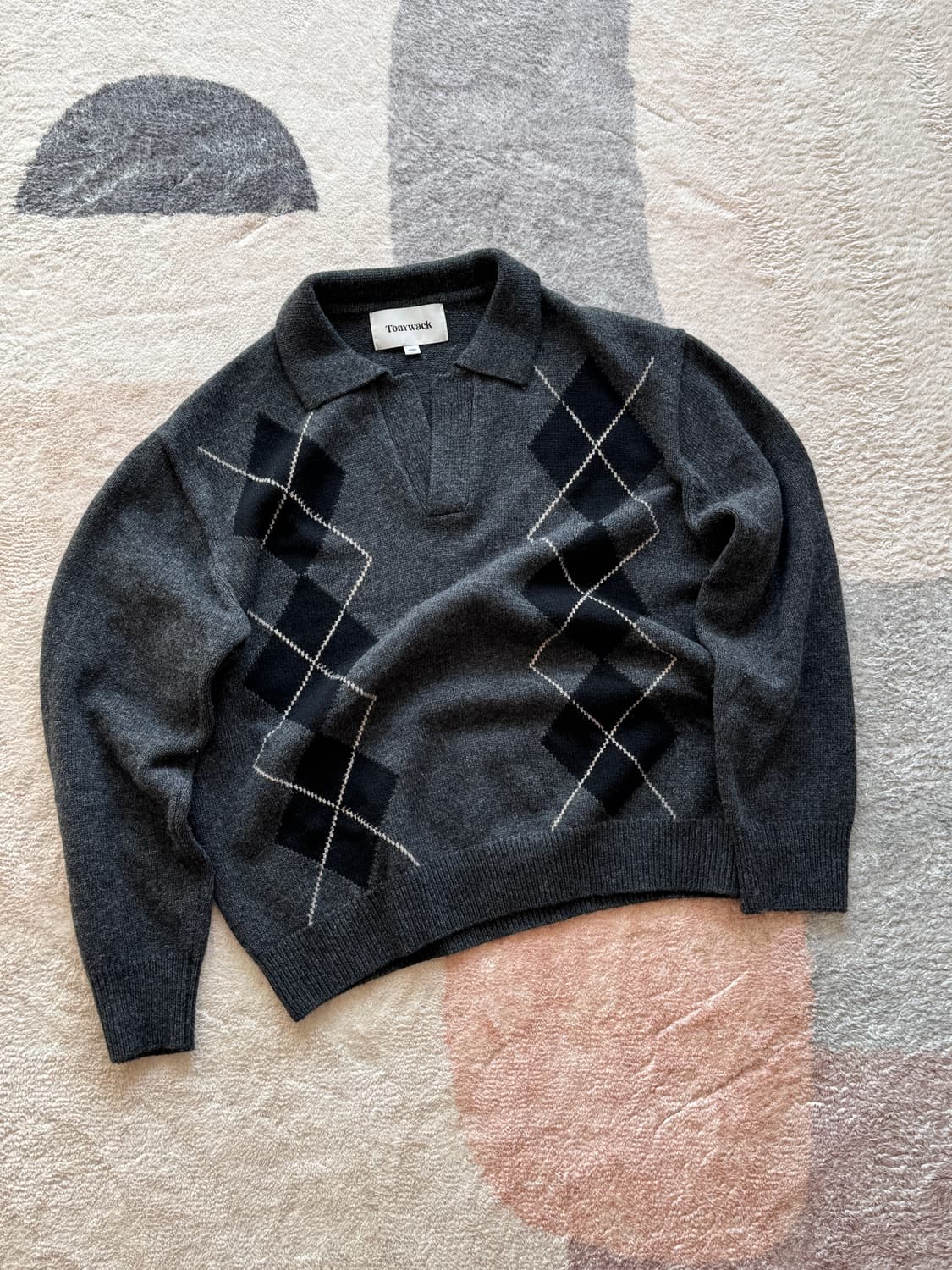 [M] 토니웩 울 캐시미어 아가일 니트 상품이미지1