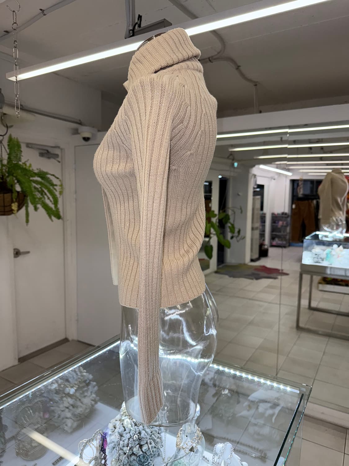 bold cuff glitter knit zip up 상품이미지4