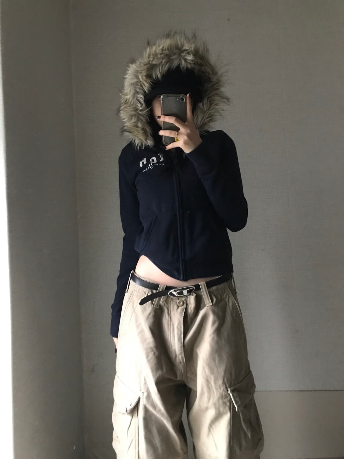 아베크롬비 네이비 울프죠 후드집업 상품이미지1