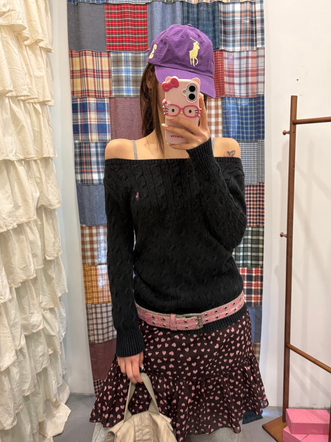 폴로 오프숄더 니트 상품이미지3