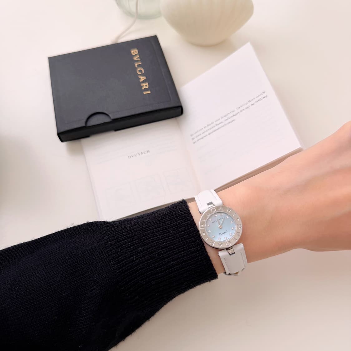 불가리 비제로원 블루 쉘 다이아 시계 상품이미지6