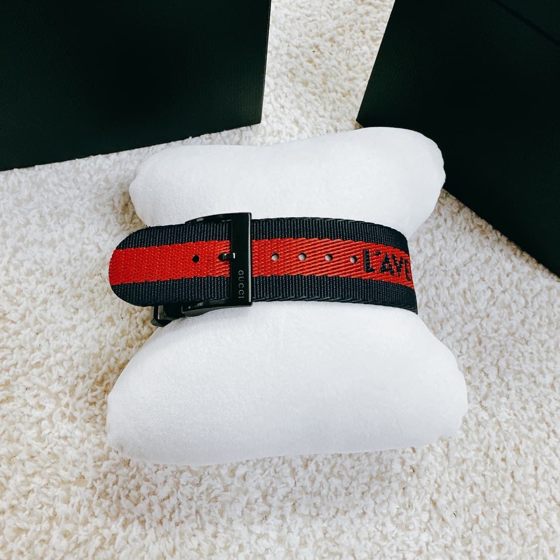 GUCCI 구찌 남성 타이거 자수 패브릭 밴드 손목시계 상품이미지3