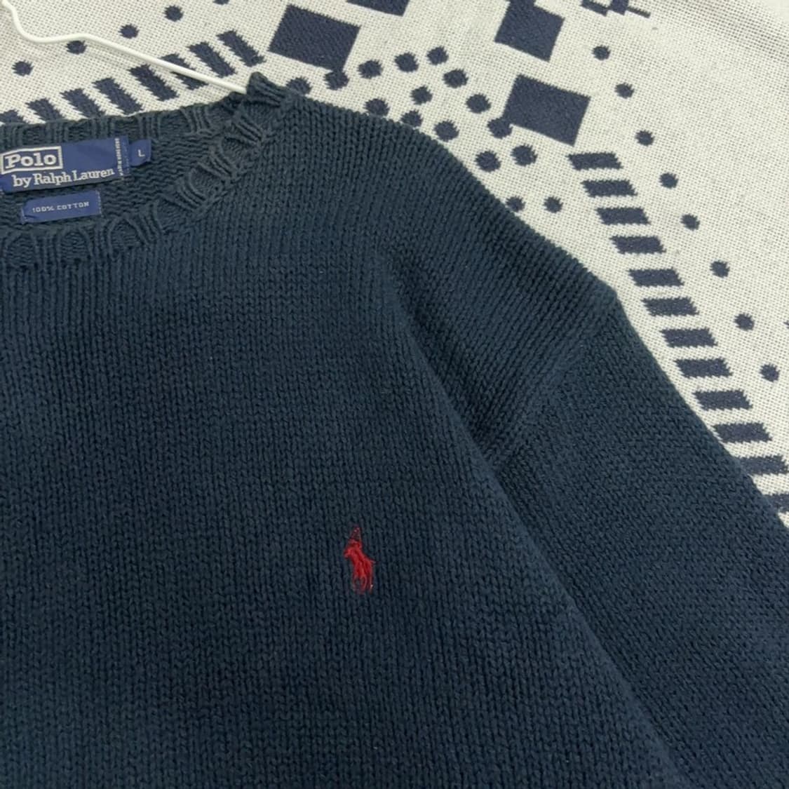 폴로 랄프로렌 자수 케이블 코튼 니트 L P00047 상품이미지2