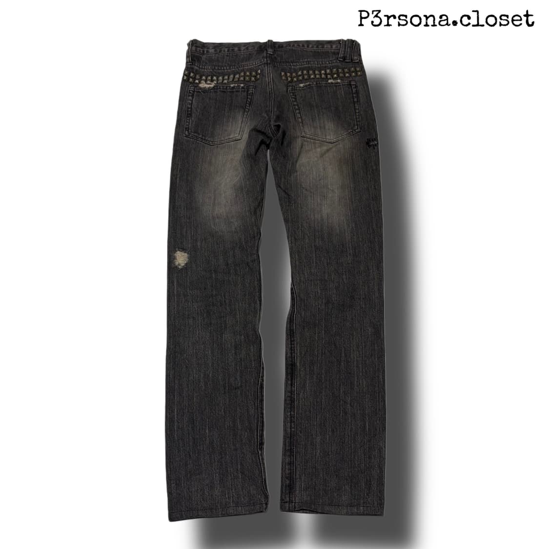 EDGE stud dark damage jeans 상품이미지2