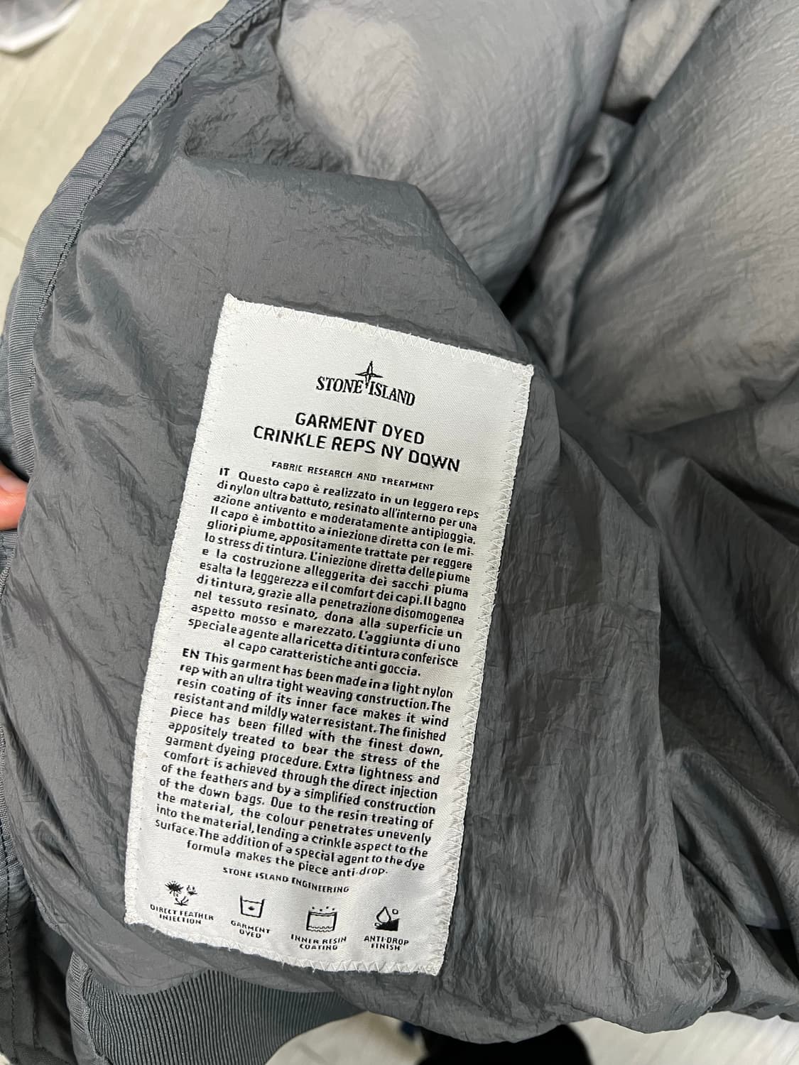스톤아일랜드 크링클랩스 패딩 상품이미지8