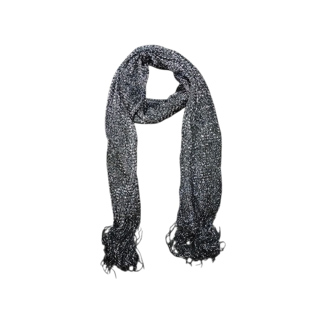갸루 은빛 블랙 스카프 상품이미지1