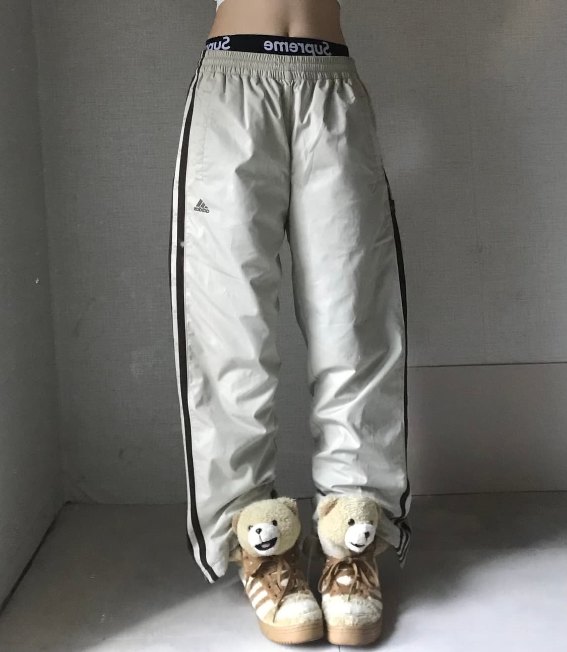 아디다스 베이지 브라운 트레이닝 팬츠 상품이미지4