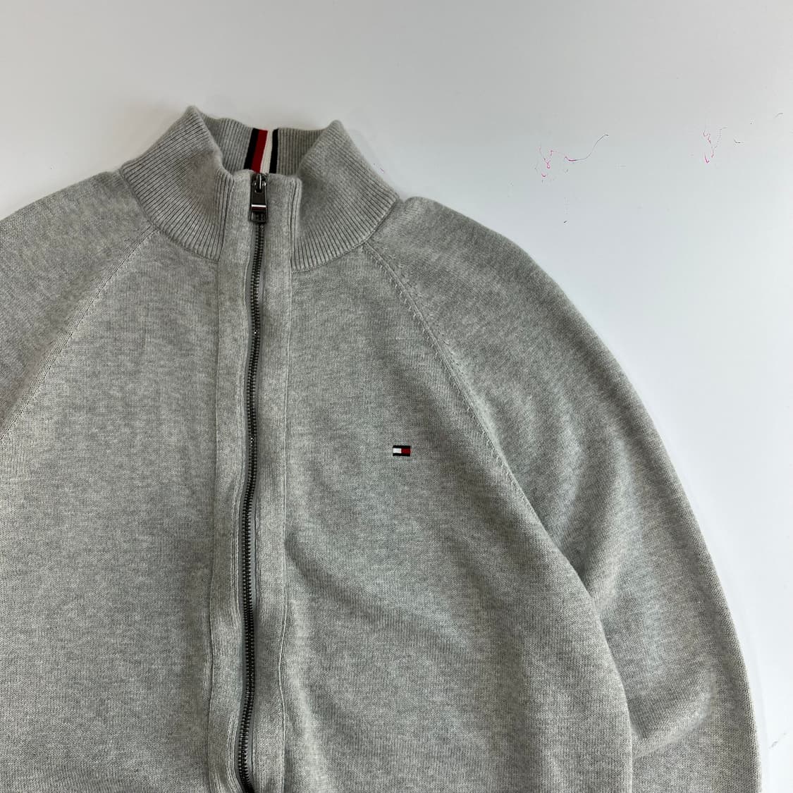 Tommy Hilfiger 타미힐피거 멜란지그레이 니트집업 가디건 상품이미지4