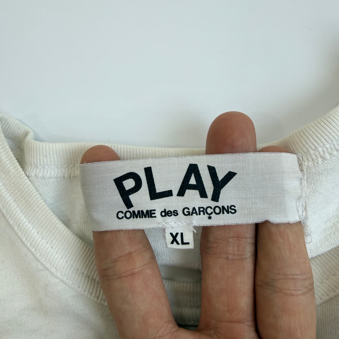 Comme des garsons  꼼데가르송 하트와펜 화이트 반팔티셔츠  상품이미지4