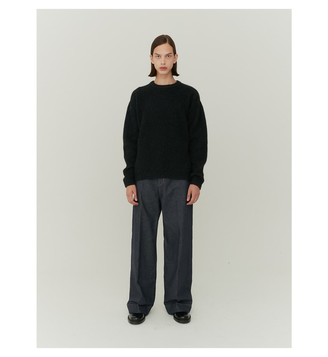 쿠어 언체인징 데님 와이드 레그 팬츠 (인디고) 상품이미지2