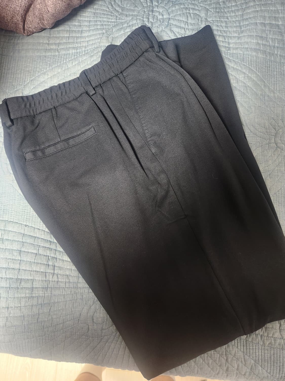 [새상품] 무탠다드 와이드 코지 슬랙스 [블랙] 상품이미지1