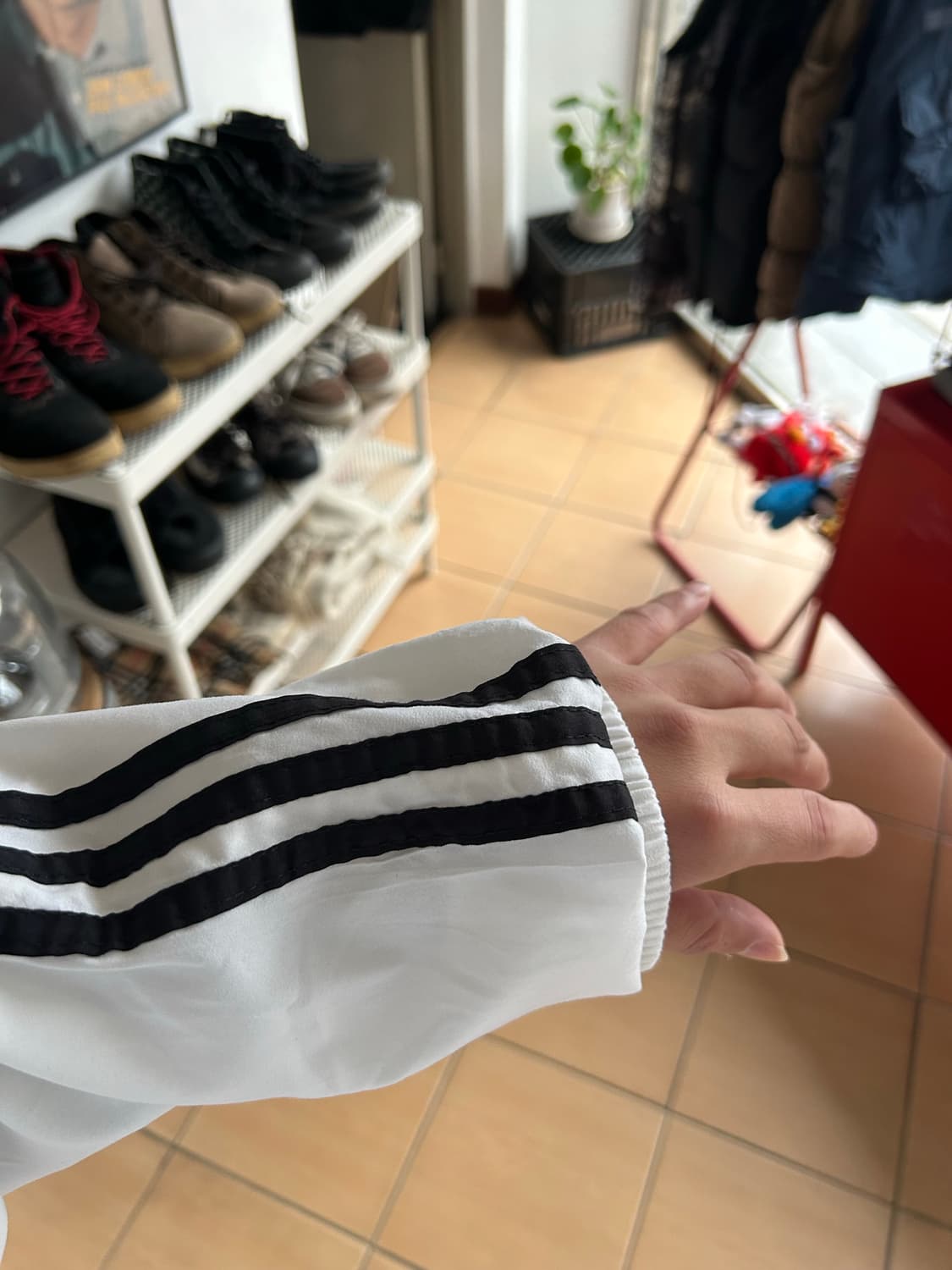 80‘s Adidas 아디다스 바람막이 화이트/블랙 상품이미지9