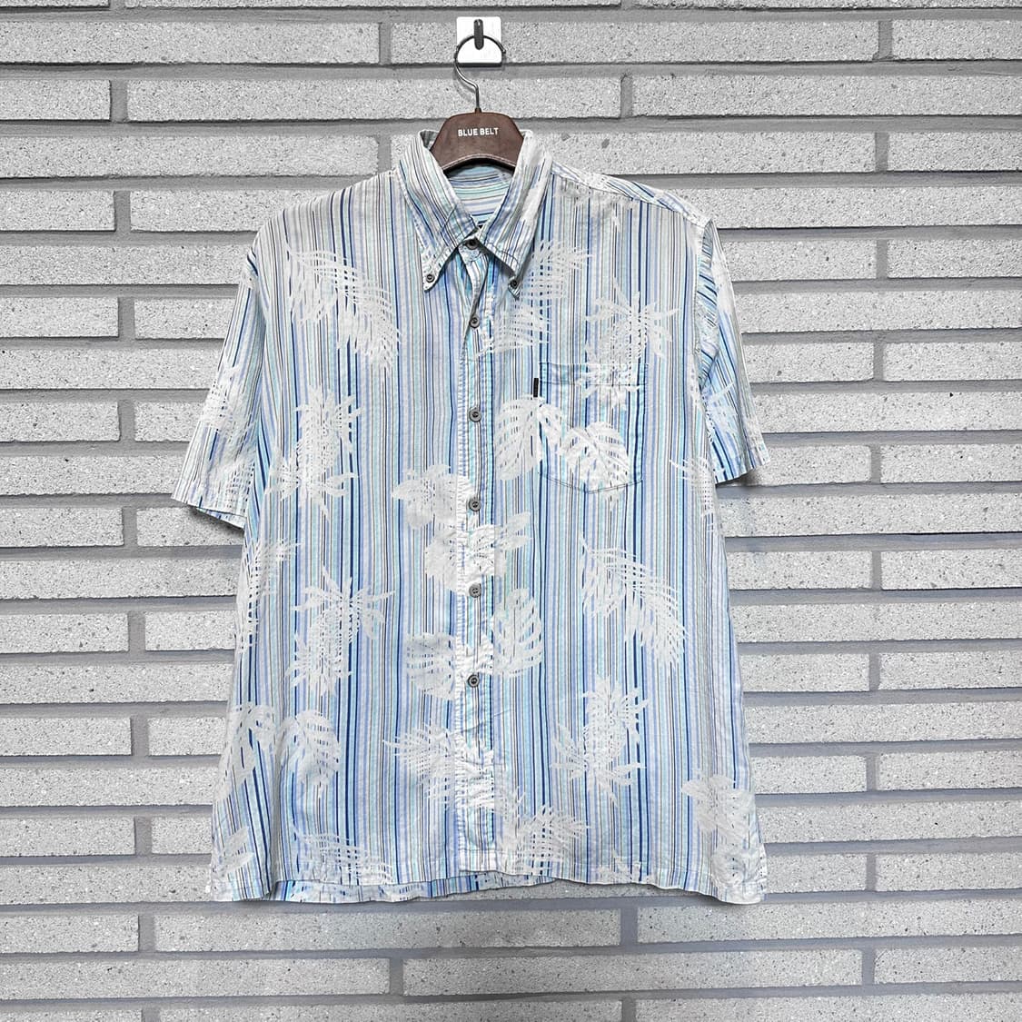 JPN VINTAGE 하와이안 셔츠 플라워 프린팅 디테일 상품이미지1