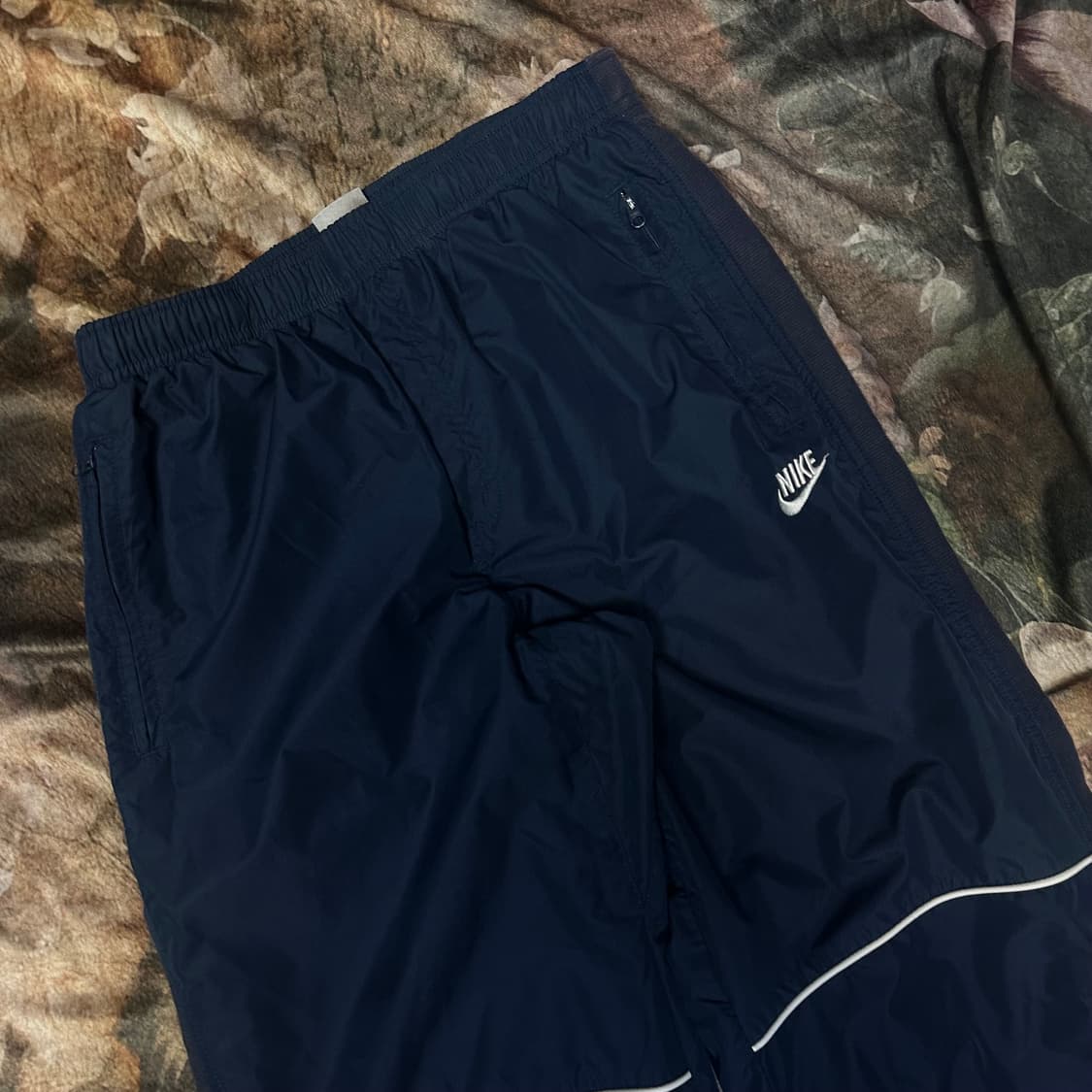 나이키 올드스쿨 화이트 사이드라인 네이비와이드트랙팬츠 L 상품이미지2