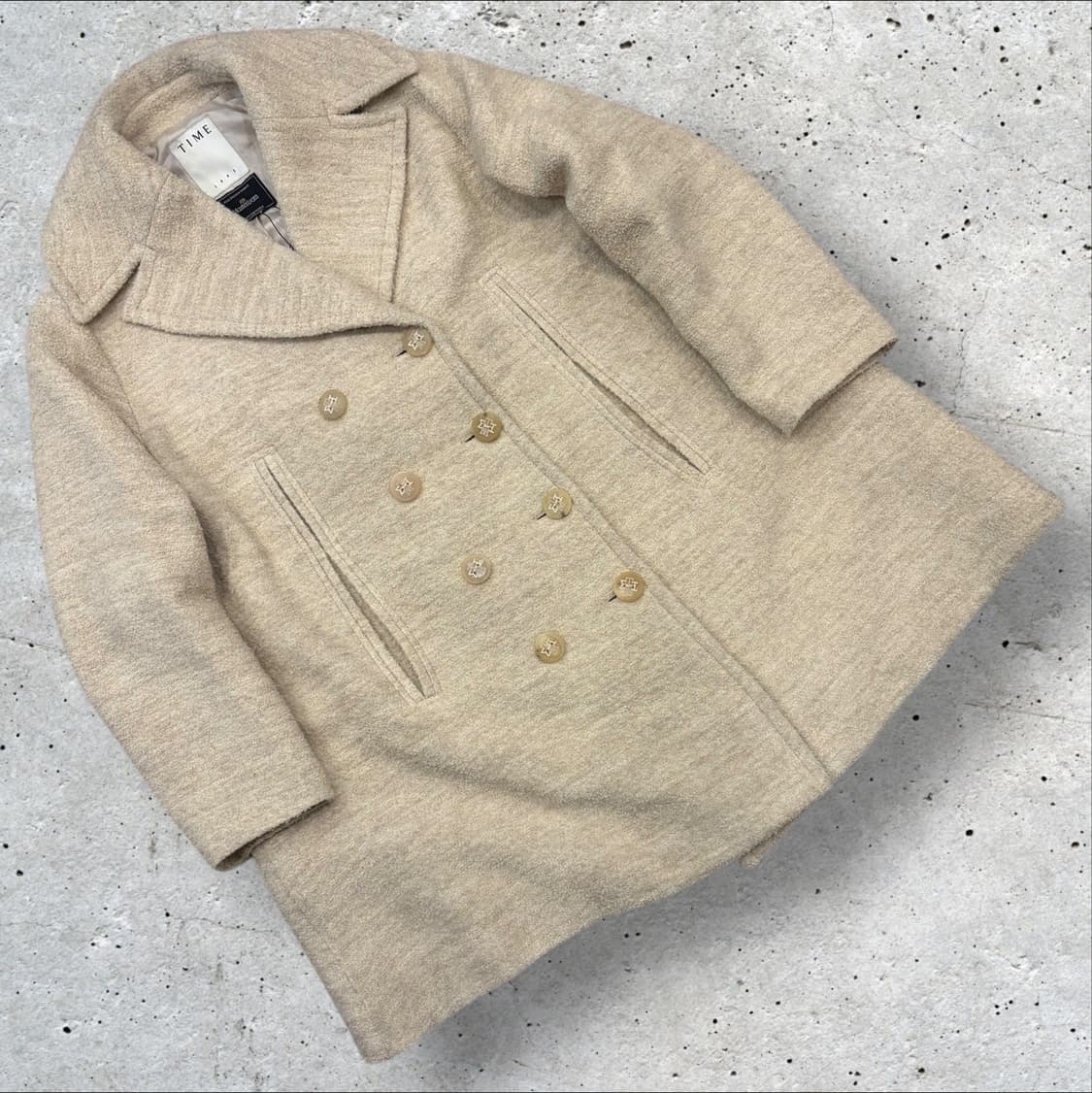 21FW TIME 타임 울 더블 버튼 코트 베이지 B563 상품이미지1