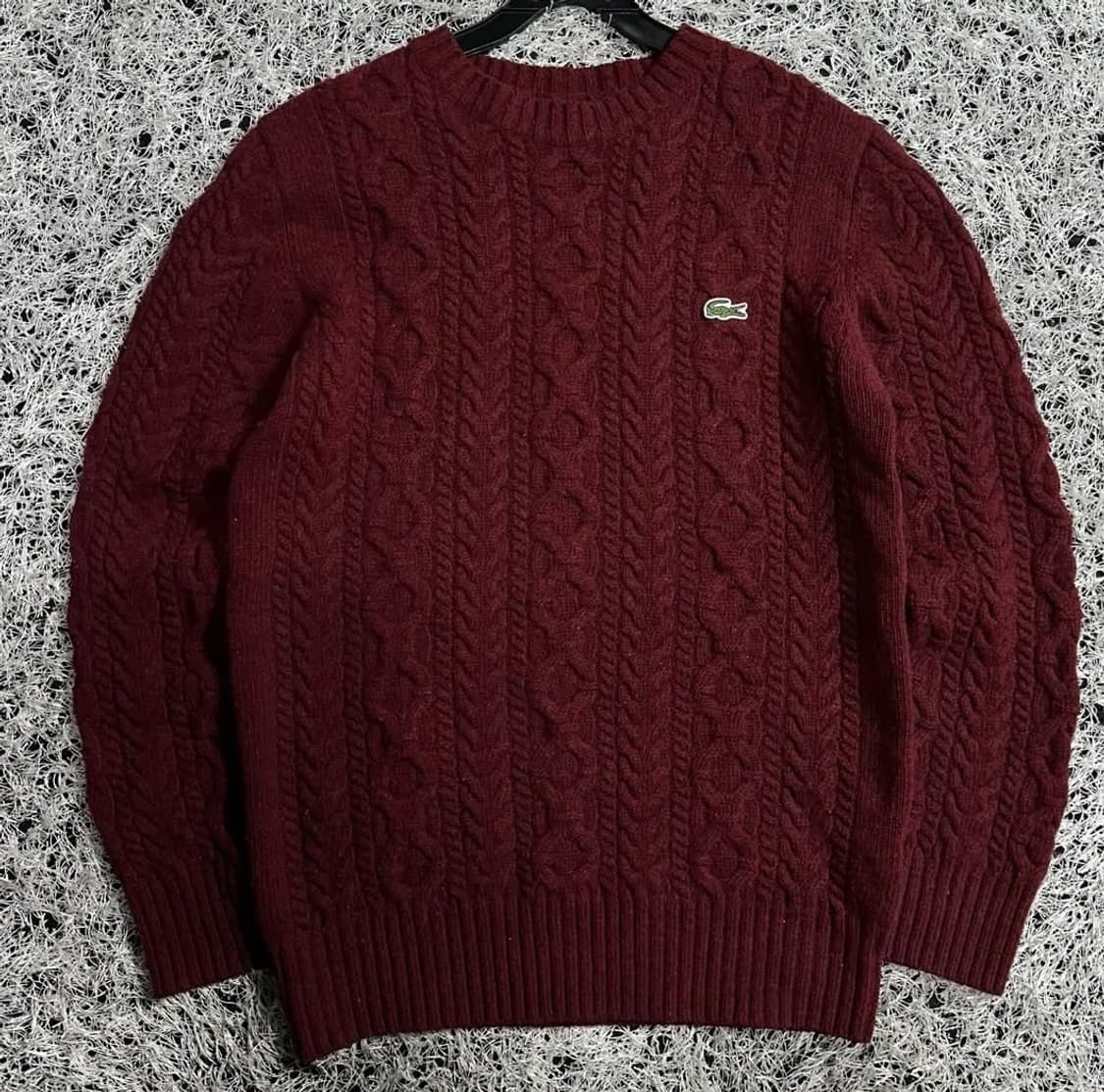 라코스테 버건디 케이블 니트 상품이미지1