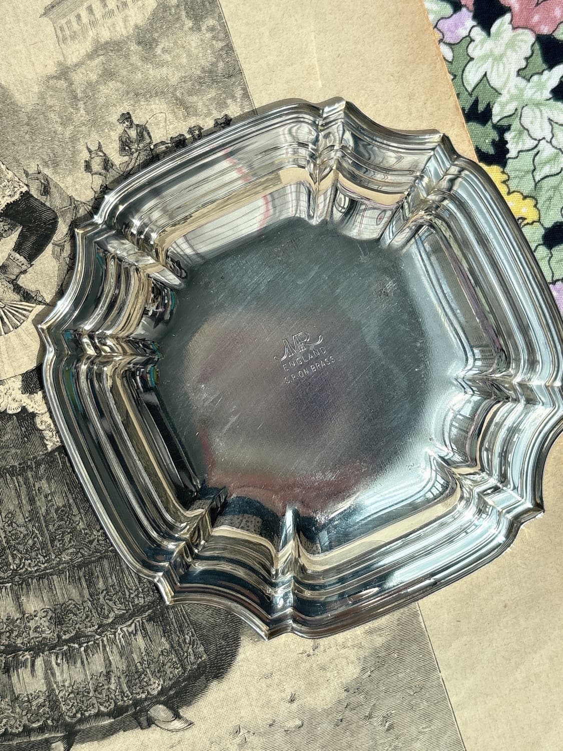 영국 앤틱 치펜데일 실버플레이트 볼 상품이미지3