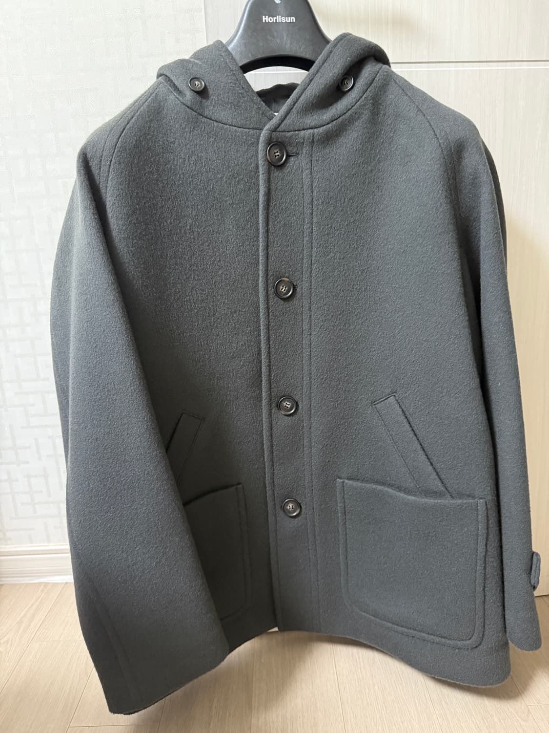 홀리선 Longgrove Wool Hood Half Coat 상품이미지2