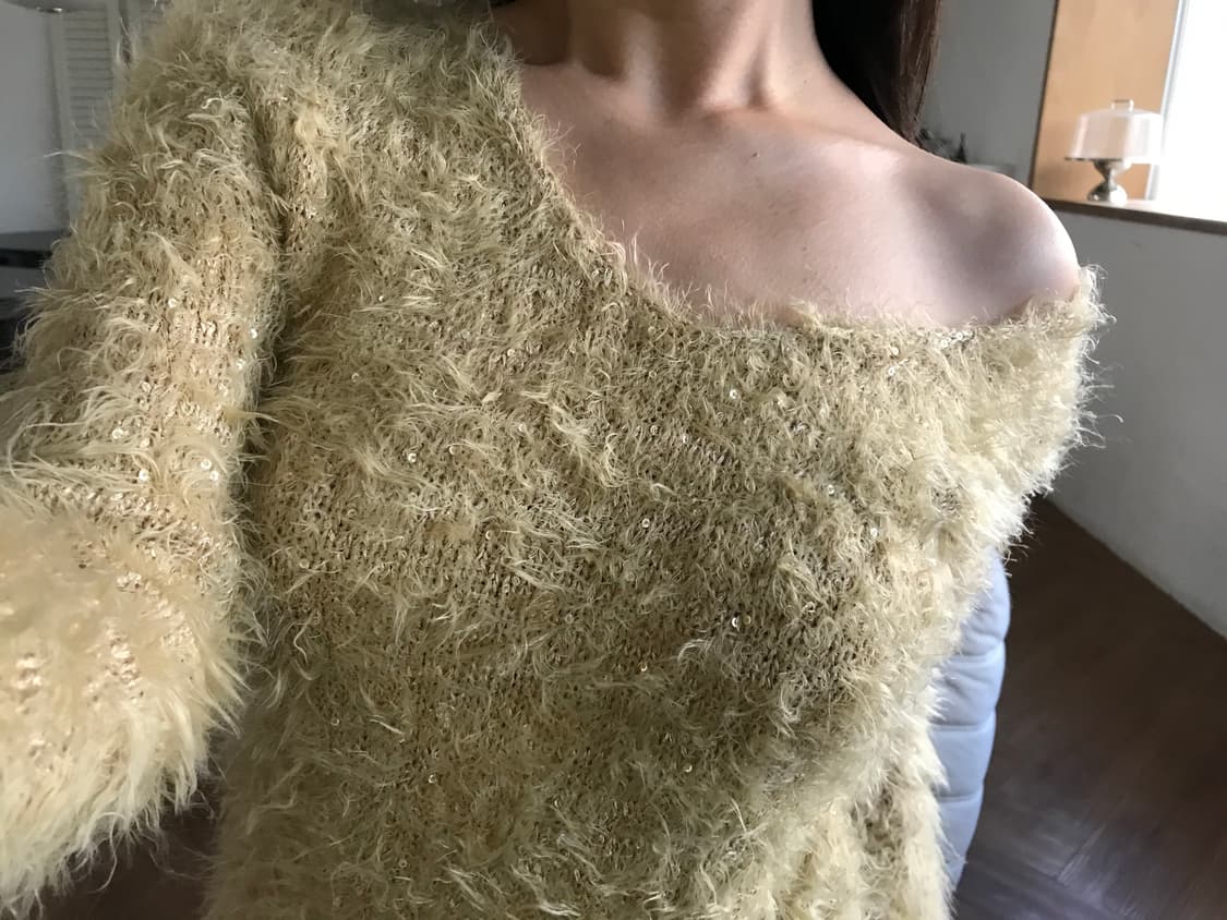 vintage fur slim fit knit 상품이미지2