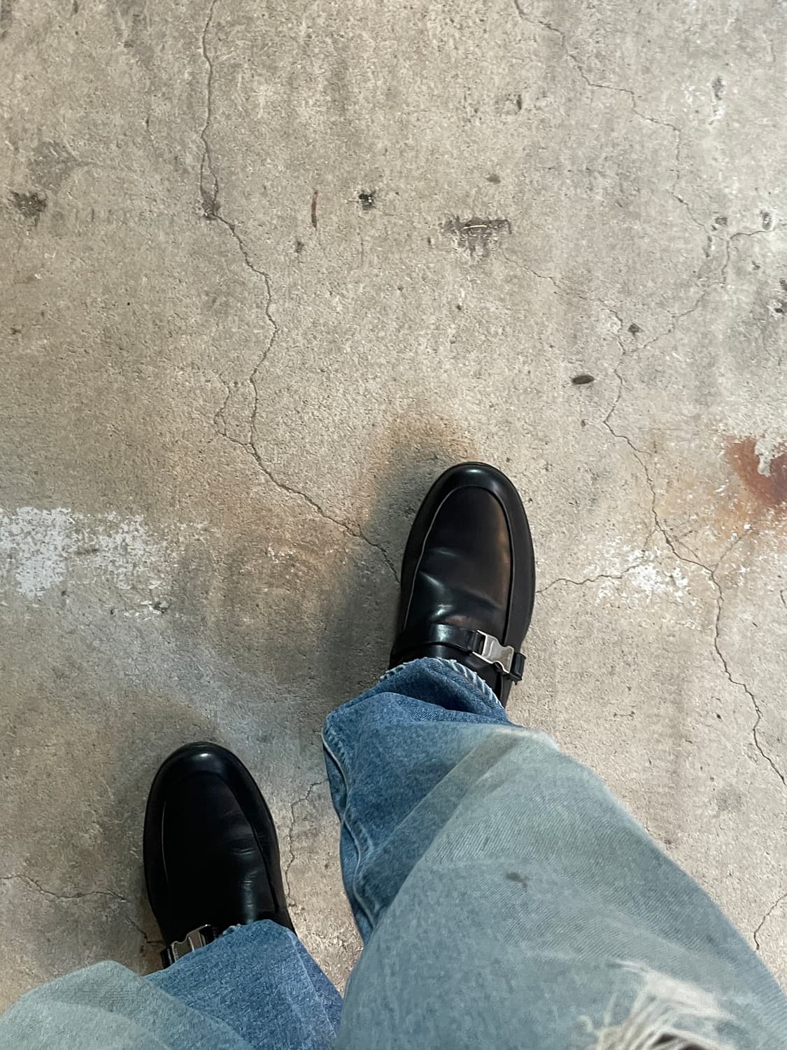 Rare!)00s Prada Nappa Buckle Loafers 상품이미지3