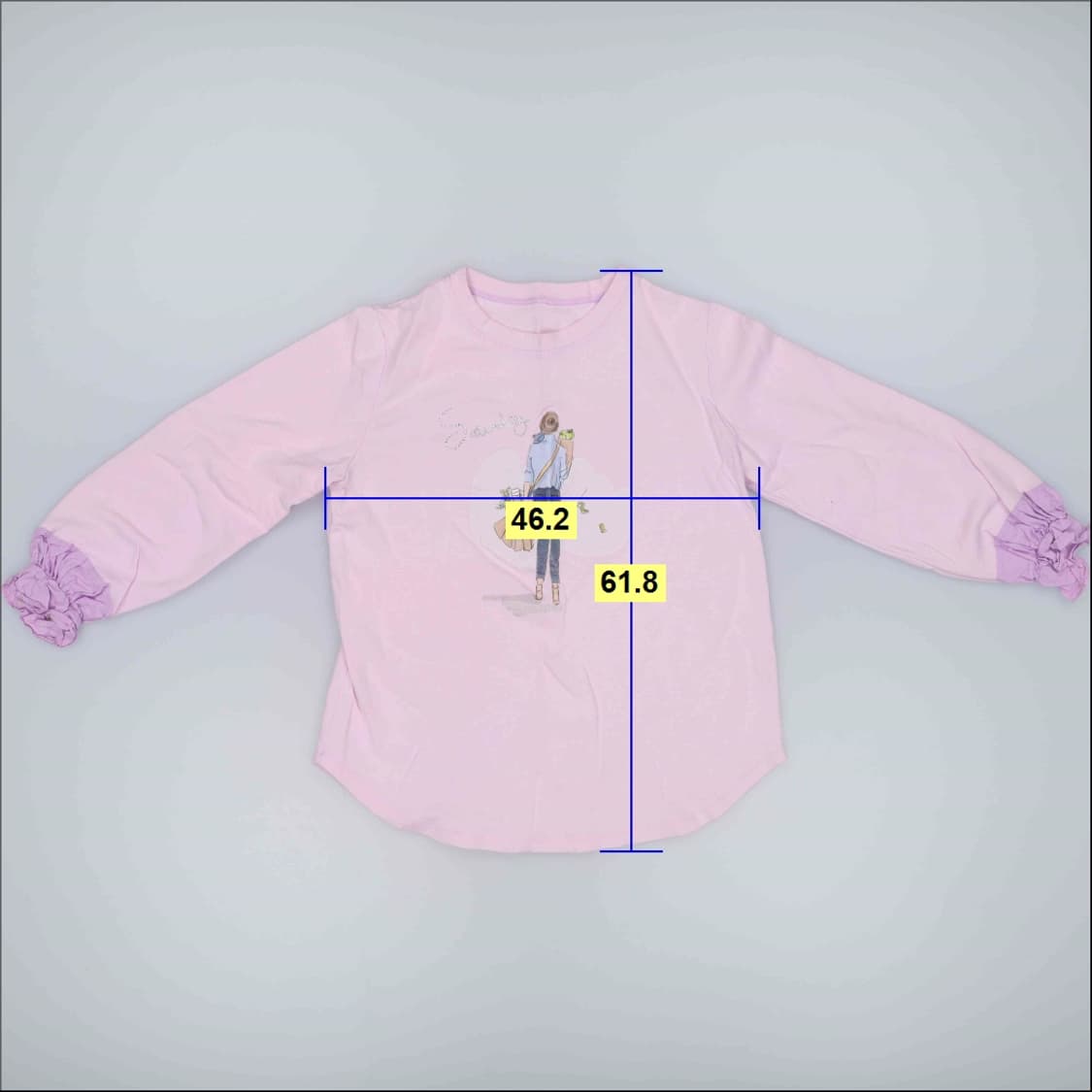 F 빈티지 프릴긴팔 티 0429H 상품이미지4