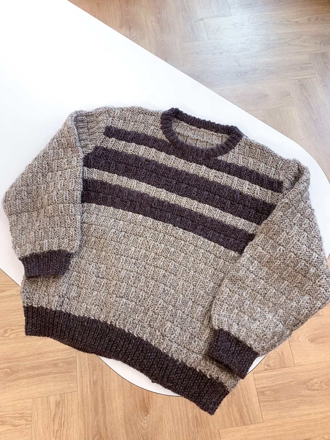 JPN 브라운 스트라이프 니트 105  상품이미지3