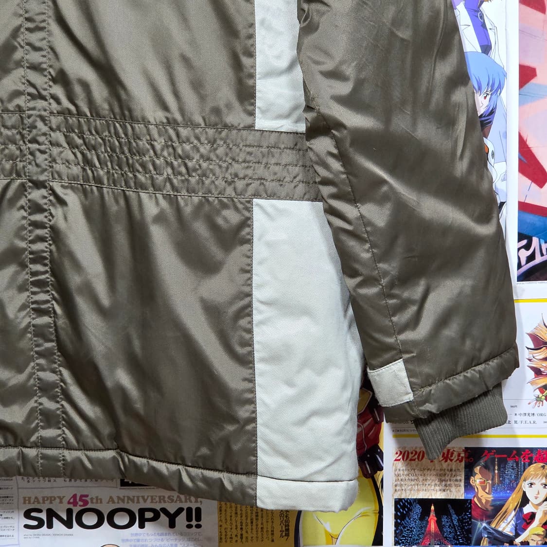 JPN 00'S 아디다스 올드스쿨 카키 패딩 점퍼 상품이미지7