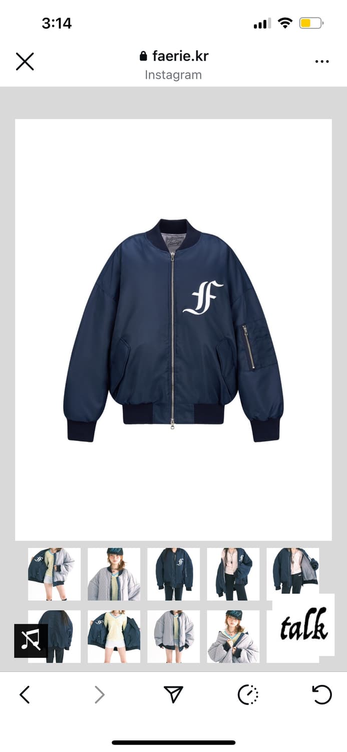샵페어리 봄버자켓 네이비 상품이미지3