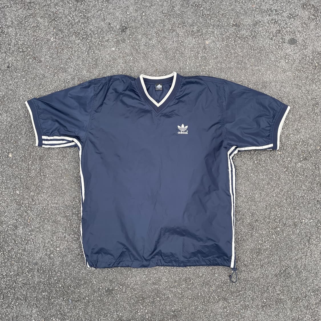 90s 아디다스 올드스쿨 웜업 트랙자켓 반팔 바람막이 XL 상품이미지1