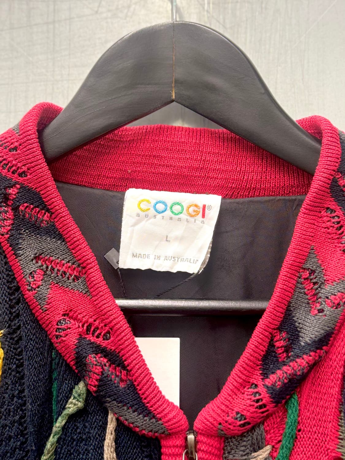 COOGI 쿠지 오스트레일리아 멀티컬러 3D 케이블 풀 니트집업 자켓 상품이미지8