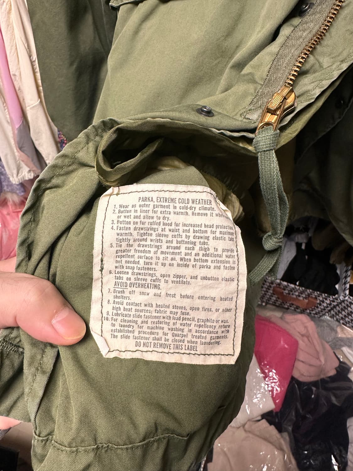 개파카m65스몰사이즈 판매합니다 상품이미지3