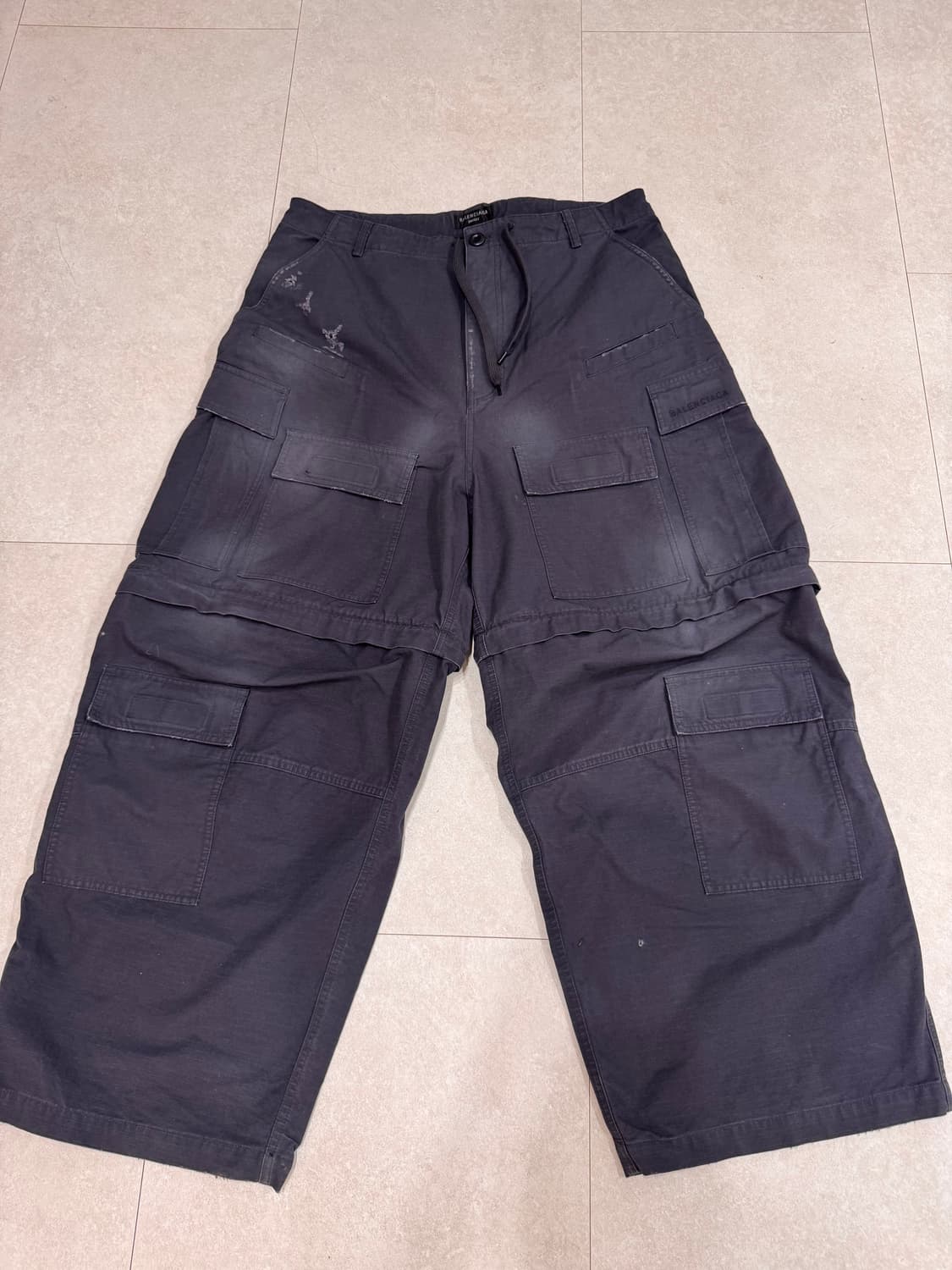 발렌시아가 워싱 라지 카고 팬츠 xxs 사이즈 상품이미지2