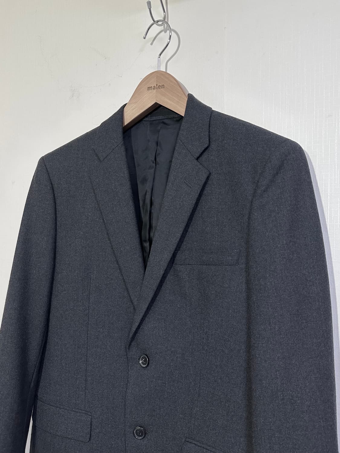 띠어리 울 블레이저 정장 자켓 38R/100/차콜그레이 상품이미지3