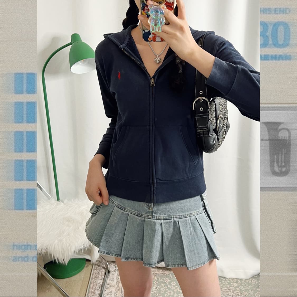 폴로 랄프로렌 네이비 후드 집업 상품이미지2