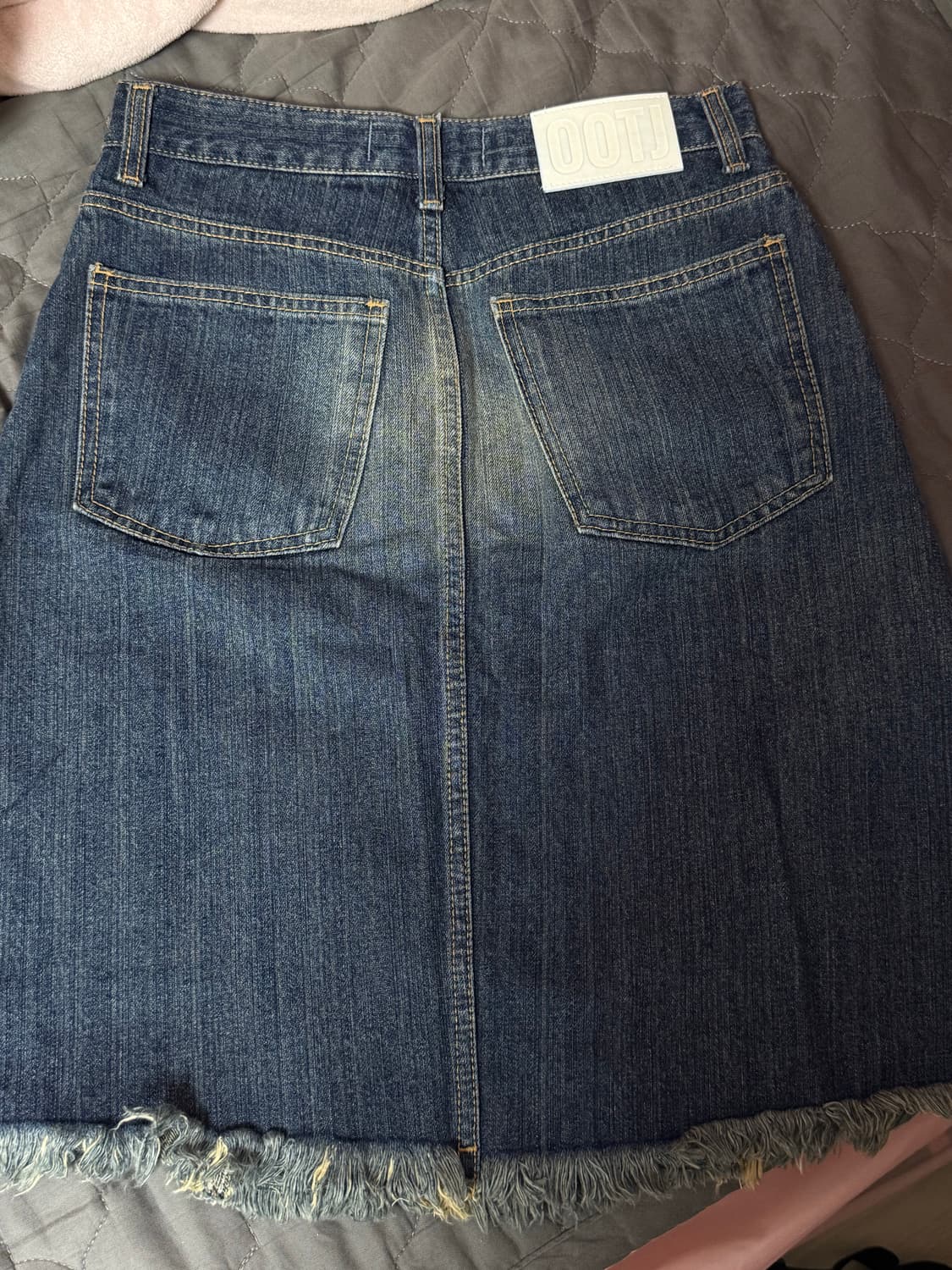 OOTJ 빈티지 미디 데님스커트 블루 S 상품이미지3