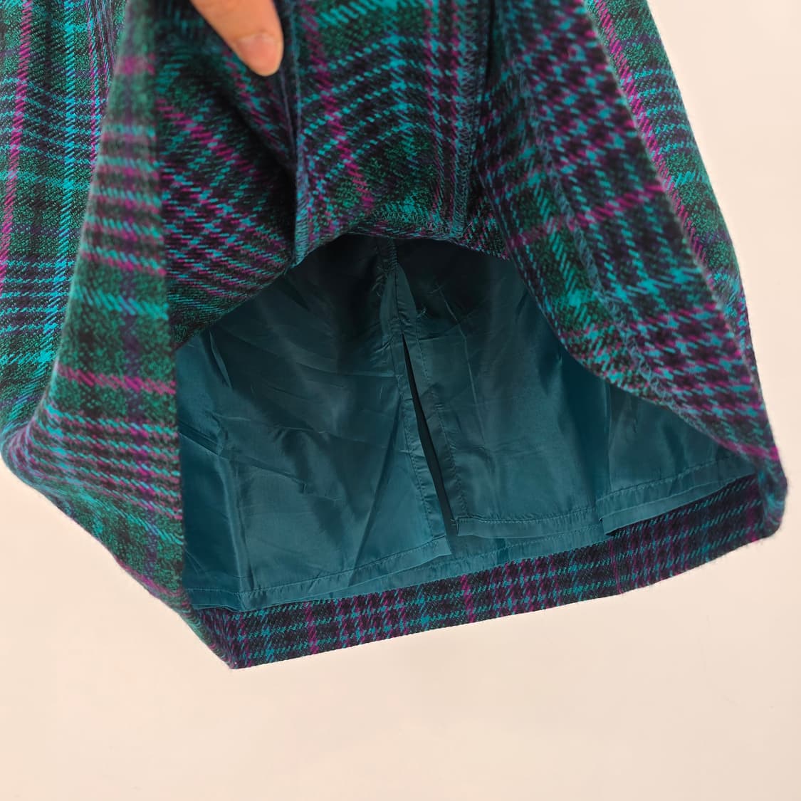 일본 빈티지 체크 울 스커트 26" 상품이미지7