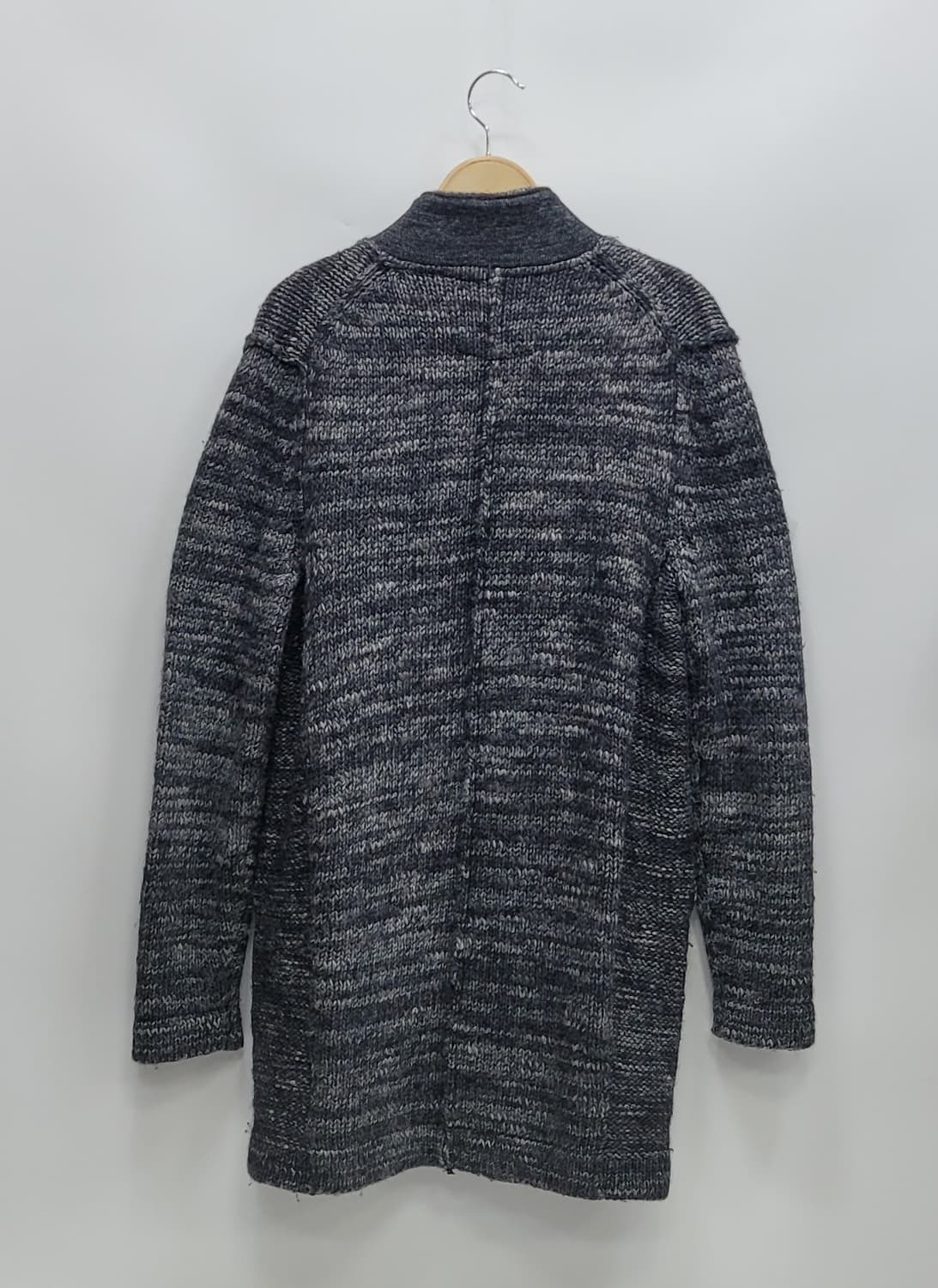 series 시리즈 니트 롱 가디건 / 남 105 (슬림핏) 블랙 그레이 상품이미지2