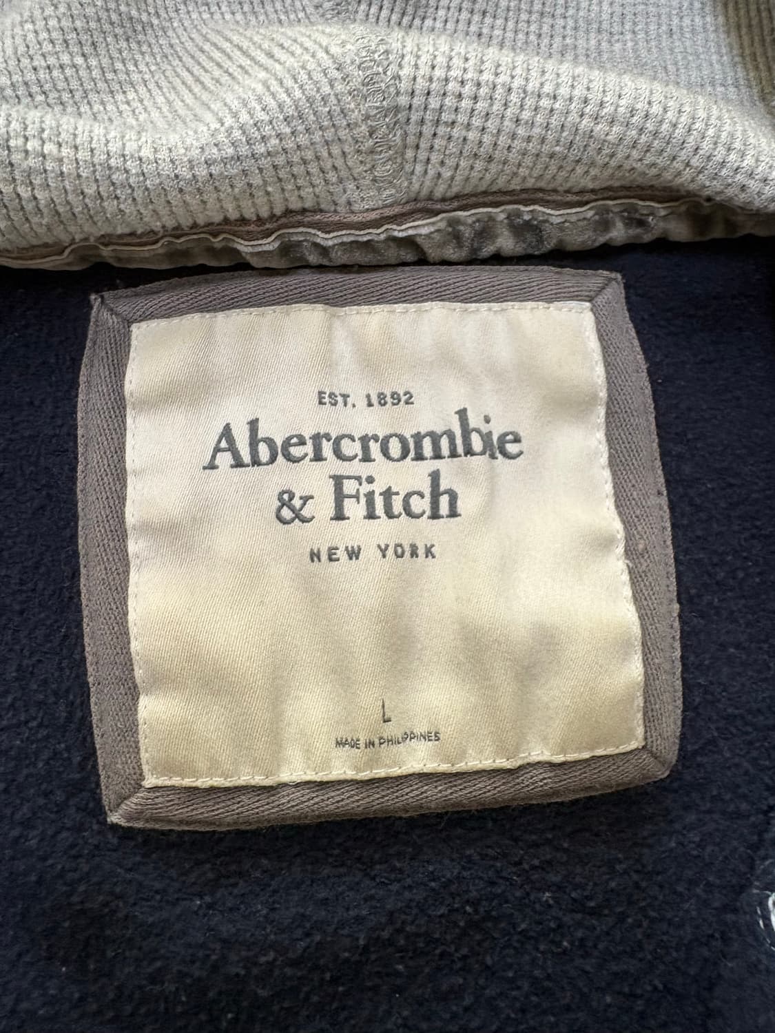 아베크롬비 딱붙핏 후드집업 네이비 L 상품이미지2