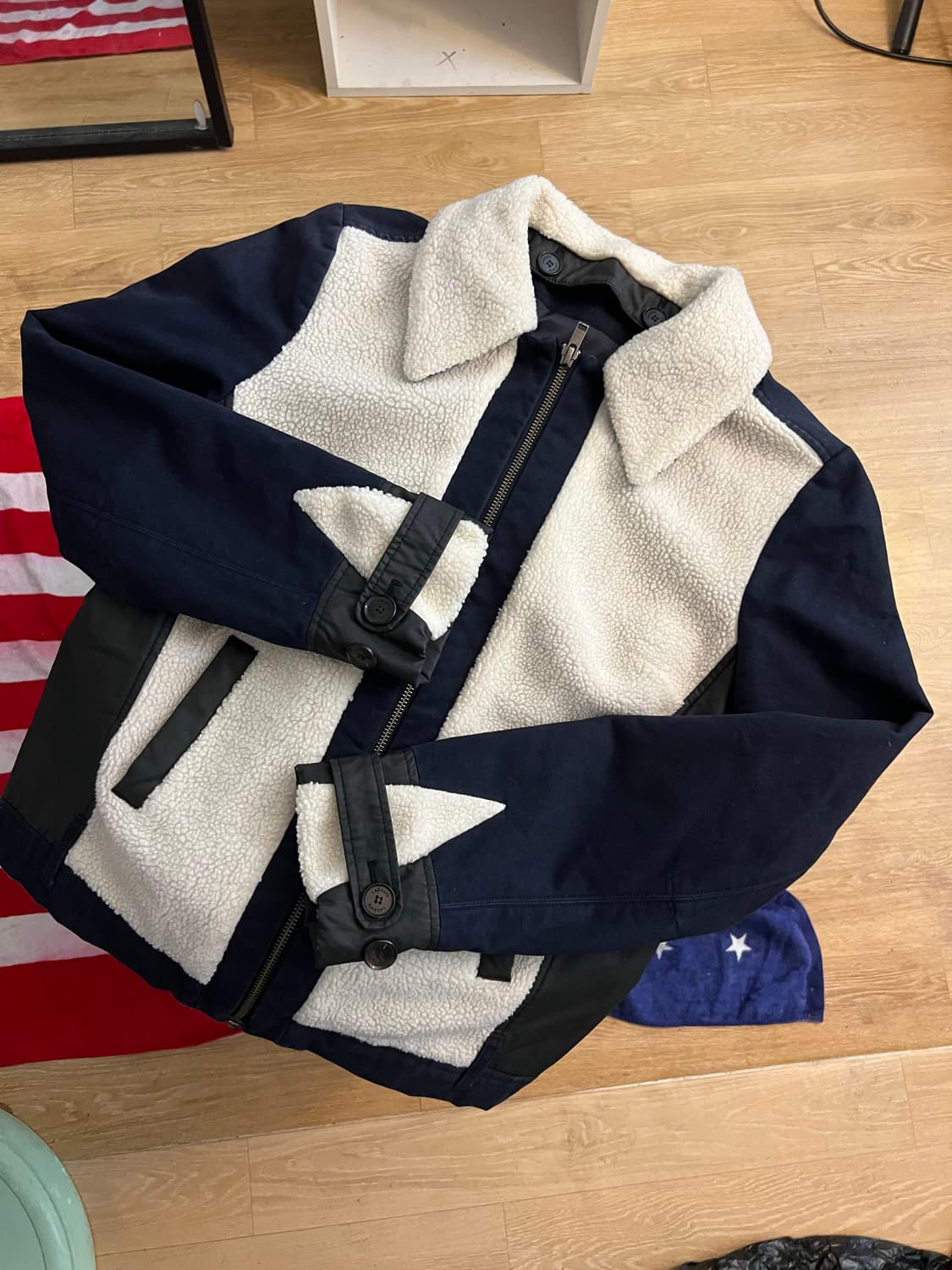 라코스테 양털 블루종 자켓 M 상품이미지1